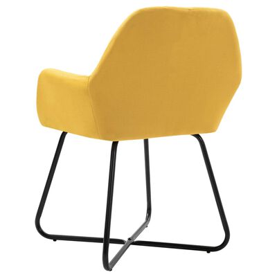 vidaXL spisebordsstole 2 stk. stof gul