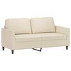 vidaXL 2-personers sofa 140 cm kunstl&aelig;der cremefarvet