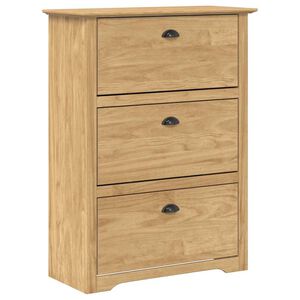 vidaXL Skostativ BODO Honningbrun 80 x 35 x 118 cm Konstrueret tr&aelig;