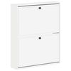vidaXL V&aelig;gmonteret Skoskab EDE 71 x 17 x 86 cm Konstrueret tr&aelig; Hvid