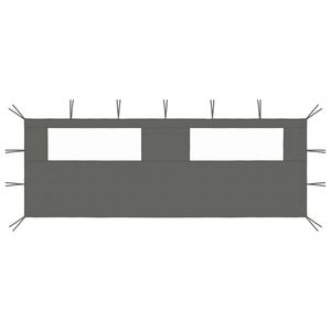 vidaXL pavillonv&aelig;g med vinduer 6x2 m antracitgr&aring;