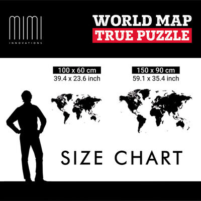 MiMi Innovations verdenskort vægudsmykning Luxury 150x90 cm brun