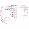 vidaXL Arbejdsskab 4 pcs Sort 200 x 55 x 85 cm Ingeni&oslash;rtr&aelig; og St&aring;l