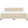 vidaXL Box spring seng med madras Creme 180 x 200 cm Stof