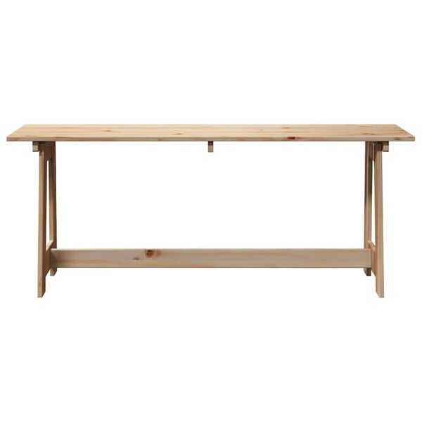 vidaXL Udend&oslash;rs b&aelig;nk Naturfarvet 119 x 47 x 35 cm Massiv Fyrretr&aelig;