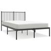 vidaXL sengeramme med sengegavl 120x200 cm metal sort