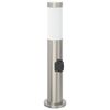 vidaXL pullertlampe med stikkontakt 50 cm rustfrit st&aring;l IP44