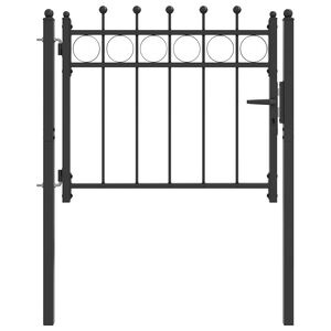 vidaXL Hegnport HORST 100 x 75 cm Metal Sort L&aring;ses