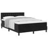 vidaXL Box spring seng med madras Sort 160 x 200 cm Fl&oslash;jl