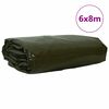 vidaXL Tarpaulin 650g / m² Oliven grøn 6 x 8 m Lærred med PVC-belægning