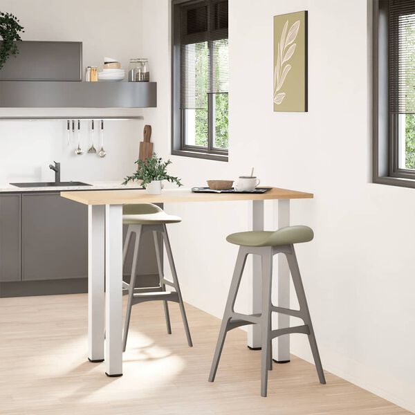 vidaXL barbordsben 4 stk. hvid 100-102 cm st&aring;l