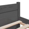 vidaXL sengeramme 135x190 cm Double massivt fyrretræ grå