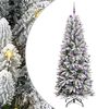 vidaXL Kunstigt juletr&aelig; Hvid 240 cm PVC og plastik og st&aring;l og PE