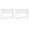 vidaXL v&aelig;gh&aelig;ngt skoskab 2 stk. 80x18x60 cm konstrueret tr&aelig; hvid