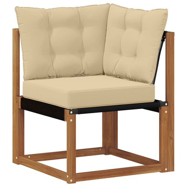 vidaXL Udend&oslash;rs sofagruppe med pude 8 pcs Naturlig og Beige