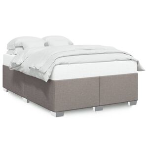 vidaXL sengeramme uden madras 140x200 cm stof gr&aring;brun