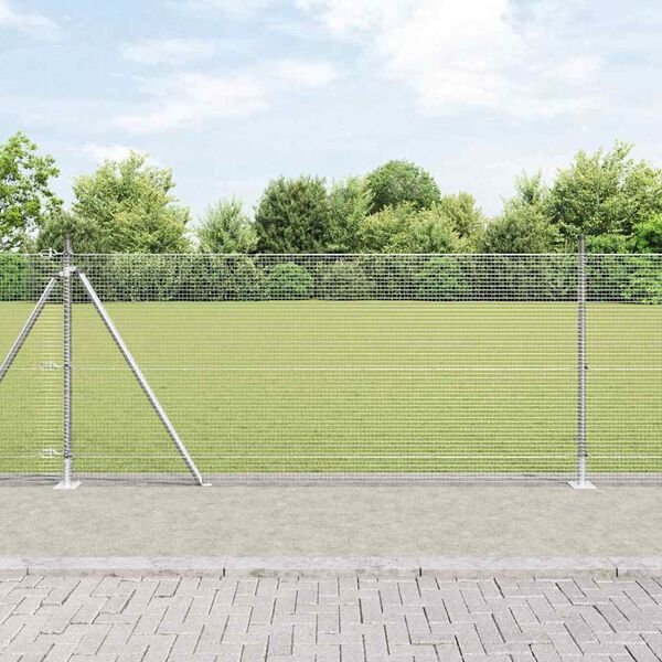 vidaXL Hegnsp&aelig;l S&oslash;lv 50 x 1 m (16 x 16 mm net) St&aring;l
