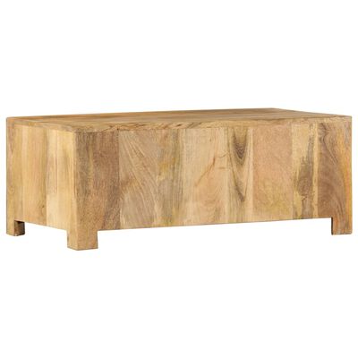 vidaXL sofabord med 4 skuffer 90 x 50 x 35 cm massivt mangotræ