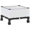 vidaXL Havekrukke med hjul Hvid 40 x 40 x 33 cm PP
