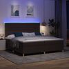 vidaXL LED Box Spring Bed med madras M&oslash;rk Brun 200 x 200 cm Stof