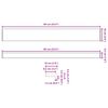 vidaXL Vindueskarm Brun Tr&aelig; 60 x 10 x 4,5 cm PVC