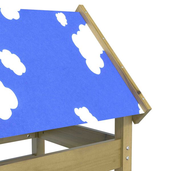 vidaXL Leget&aring;rn Brun 85 x 52,5 x 239 cm Massiv impr&aelig;gneret tr&aelig;