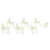 vidaXL LED Rensdyr 7 stk. 40 LED'er Multifarvet 42 x 15 x 64 cm PET