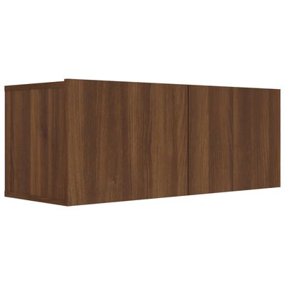 vidaXL tv-bord 80x30x30 cm konstrueret træ brun egetræsfarve