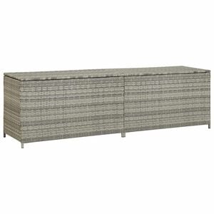 vidaXL opbevaringskasse til haven 200x50x60 polyrattan gr&aring;