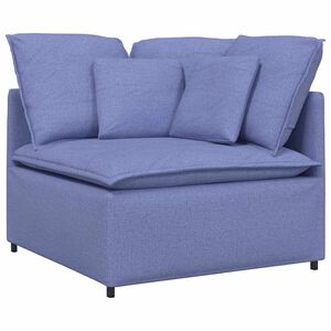 vidaXL modulsofa hj&oslash;rnemodul med hynder 100 cm jeansbl&aring;