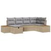 vidaXL Havesofa S&aelig;t Beige polyrattan