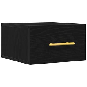 vidaXL Natskab 35 x 35 x 20 cm Konstrueret tr&aelig; Sort eg