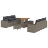 vidaXL Havesofa S&aelig;t 9 stk. Gr&aring; Poly rattan