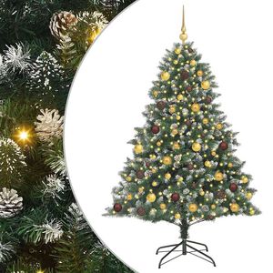 vidaXL Kunstigt juletr&aelig; med stativ Gr&oslash;n 180 cm PVC og plastik og st&aring;l