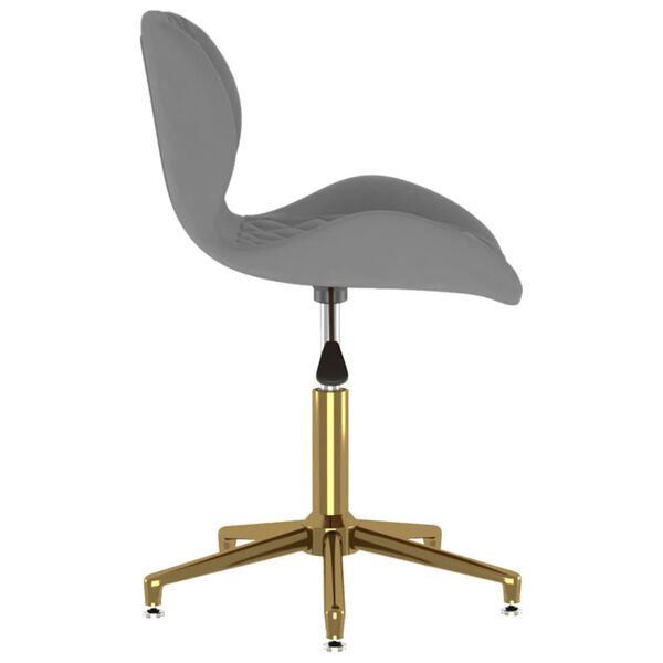 vidaXL drejelig kontorstol fl&oslash;jl m&oslash;rkegr&aring;