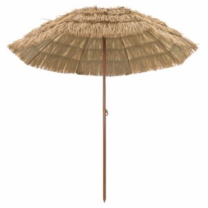 vidaXL Strand Parasol Naturfarvet 255 x 255 x 255 cm Polyester og St&aring;l