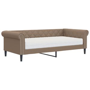 vidaXL daybed med madras 90x200 cm kunstl&aelig;der cappuccinofarvet