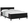 vidaXL Box spring seng med hovedg&aelig;rde Sort 140 x 200 cm Fl&oslash;jl