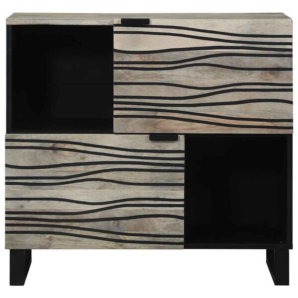 vidaXL Sideboard Hvid 80 x 33 x 75 cm Massivt mangotr&aelig;