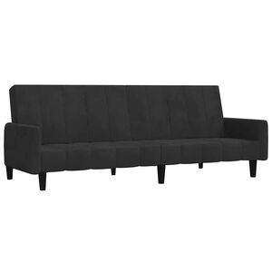 vidaXL 2-personers sovesofa fl&oslash;jl sort