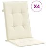 vidaXL stolehynder m. h&oslash;j ryg 4 stk. 120x50x2 cm stof cremefarvet