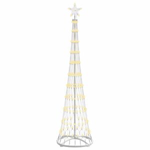 vidaXL LED juletr&aelig; Varm hvid 51 x 51 x 190 cm Metal