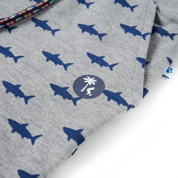 Shorts til børn str. 104 med snøre lys gråmeleret