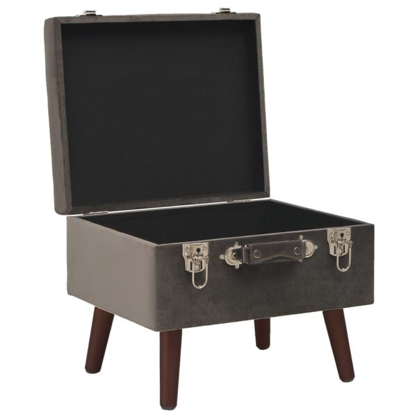 vidaXL opbevaringstaburet 40 cm fl&oslash;jl gr&aring;