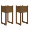 vidaXL plantekasser 2 stk. 40x40x81 cm massivt fyrretr&aelig; gyldenbrun