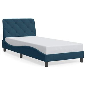 vidaXL sengeramme uden madras 80x200 cm fl&oslash;jl bl&aring;