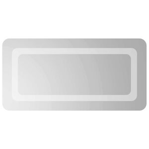 vidaXL LED badev&aelig;relsesspejl Transparent 60 x 30 cm h&aelig;rdet glas