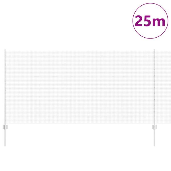 vidaXL Hegn med post S&oslash;lv 1,2 x 25 m St&aring;l