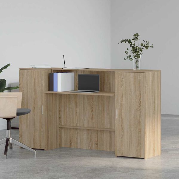 vidaXL receptionsskranke 180x50x103,5 cm konstrueret tr&aelig; sonoma-eg