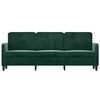 vidaXL 3-personers sofa 180 cm fl&oslash;jl m&oslash;rkegr&oslash;n